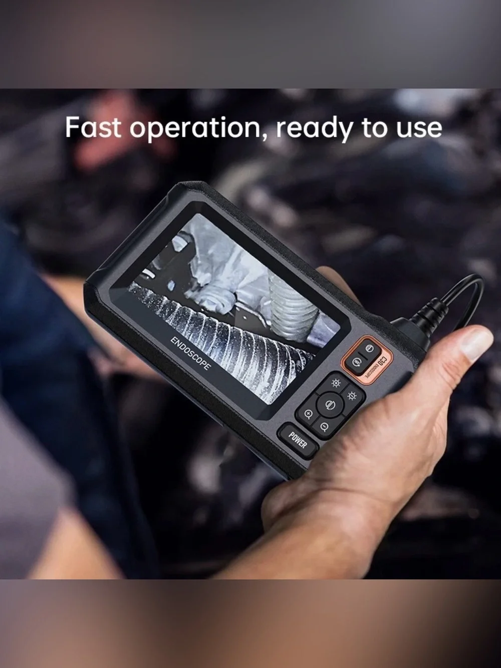 HD Industrial Endoscope LCD 4.3in 8mm Inspection Snake Camera High Quality